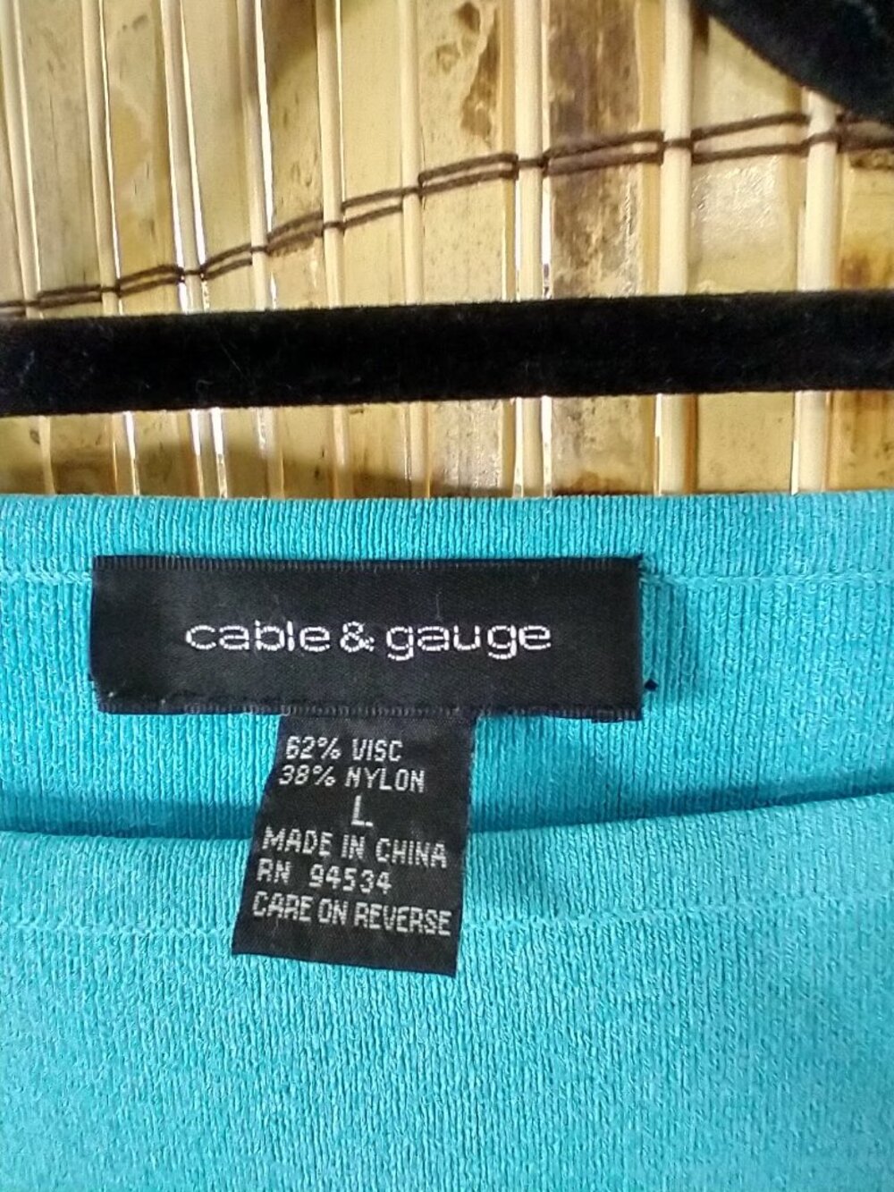 Cable & Gauge Turquoise Blue Boat Neck Fine Knit Top - Picture 2 of 4